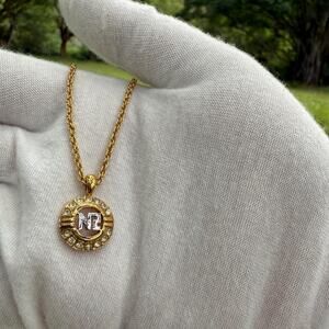 Vintage Nina Ricci Necklace Swarovski Crystals 22kt Gold Plated Signed Designer